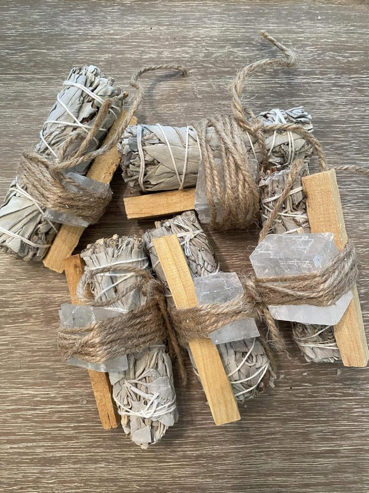 Generic Premium California White Sage, Palo Santo Smudge Sticks, Spiritual Cleansing Gemstone/Crystals, Home Cleansing Kit, Aromatherapy Sage and Palo Santo Sticks, Healing Raw Crystals - Image 3