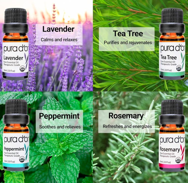 PURA D'OR Organic Sweet16 Essential Oils Set - 16x 10mL Wood Box Aromatherapy Gift Set - 100% Pure Therapeutic Grade for Relaxation and Wellness (Lavender, Rosemary, Turmeric, Ylang Ylang & More) - Image 2