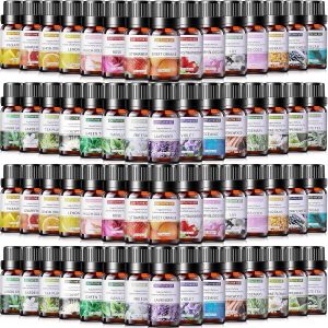 Nuanchu 78 Pcs Essential Oils Set 10ml Fragrance Oil Aromatherapy Kit for Diffuser Humidifier Aromatherapy-Oils for Candle Bath Bombs Making