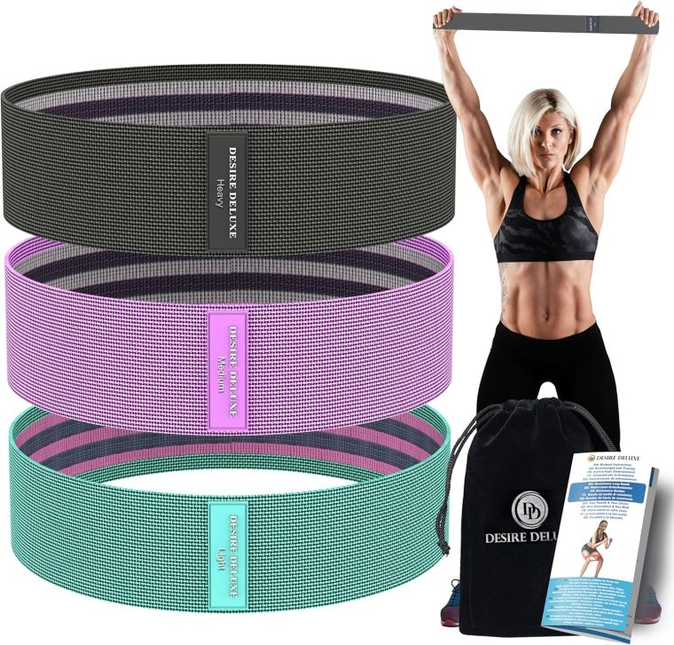 Desire Deluxe Resistance Band Exercise Workout Equipment Bands Set for Working Out Physical Therapy - Men & Women Elastic Stretch Booty Gym Equipment Accessories - Home, Fitness, Pilates, Yoga Pack 3 - Image 3