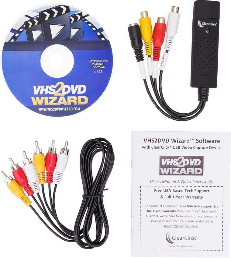 ClearClick VHS To DVD Wizard with USB Video Grabber & Free USA Tech Support - Image 3