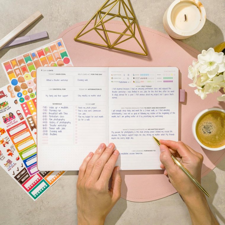 Clever Fox Self-Care Journal – Daily Reflection Notebook – Mental Health & Personal Development Planner, Meditation & Mood Log, A5 (Rose Gold) - Image 6