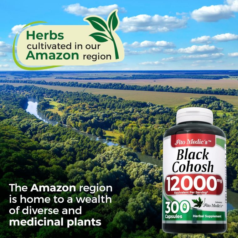 FITO MEDIC'S Black Cohosh Root Extract 12000 mg Equivalent, Herbal Supplement for Women, 300 Capsules - Image 7