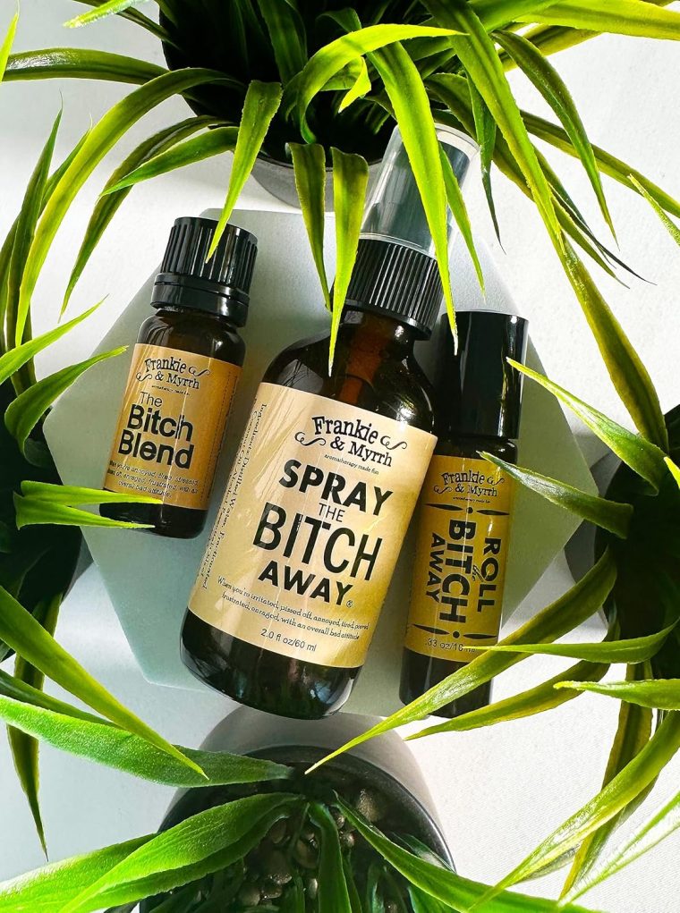 Frankie & Myrrh | The Bitch Kit Trio | Aromatherapy Spray, Roll-on and Blend for Irritability | Bergamot, Geranium, Lavender, Frankincense Essential Oils | Natural Perfume - Image 8