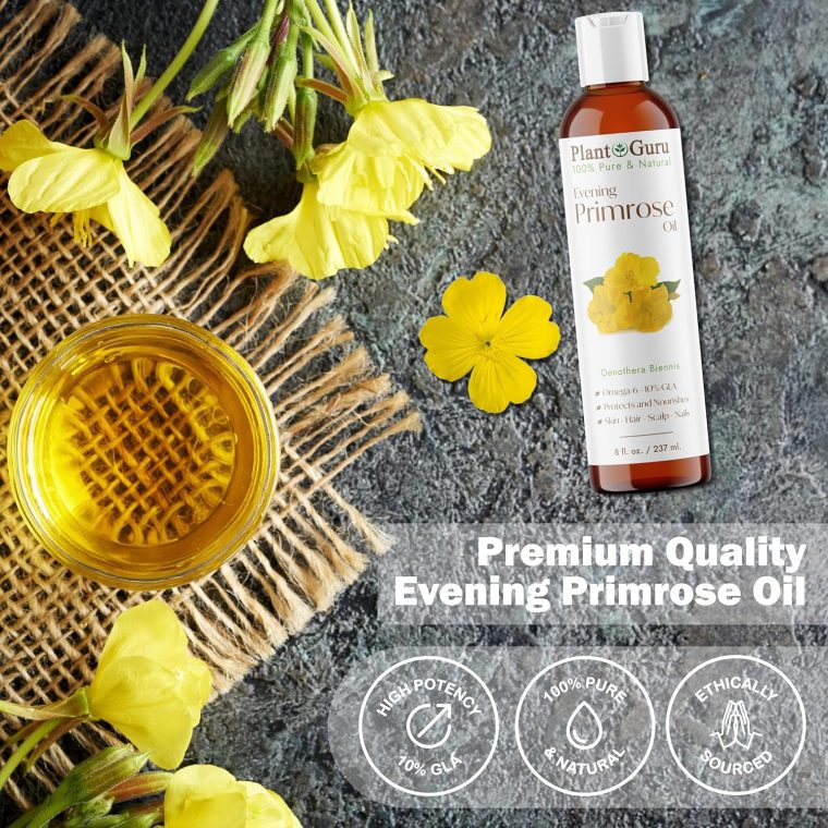 Evening Primrose Oil 2 fl. oz. Cold Pressed 100% Pure Natural Carrier - Skin, Face, Body and Hair Growth Moisturizer. Great for DYI Soap Making, Creams, and Lip balms. - Image 3