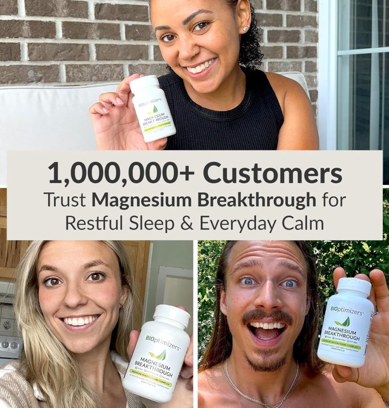BIOptimizers Magnesium Breakthrough Supplement 4.0-7 Forms of Mg: Glycinate, Malate, Citrate, and More - Natural Support for Sleep and Cognitive Function - 60 Capsules- Calming Vitamins Complex - Image 8