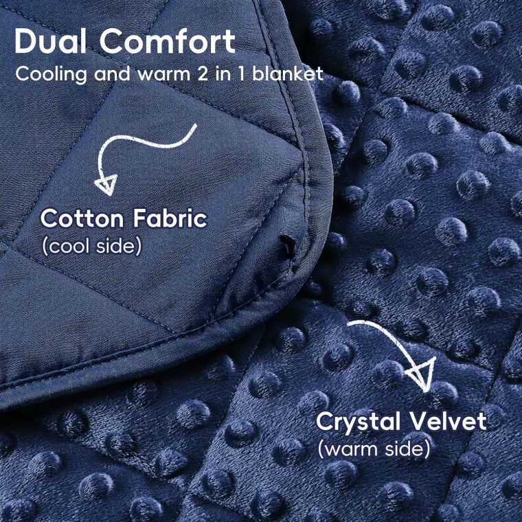 yescool Weighted Blankets Kid 5 Pounds Blanket for Boys Washable Heavy Blankets Microfiber Children Weighted Throw Blanket Winter Weighted Comforter for 5+Years, 36 * 48in, Blue - Image 4