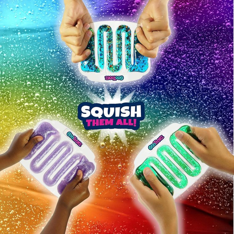 GooToobz Originals - Squishy Sensory Tubes - Filled with Colorful Water, Glitter | Non-Toxic, No-Mess, Squeezable Fidget | Anxiety Relief - Triple Sensory Experience! (Glitter Gush Red) - Image 6