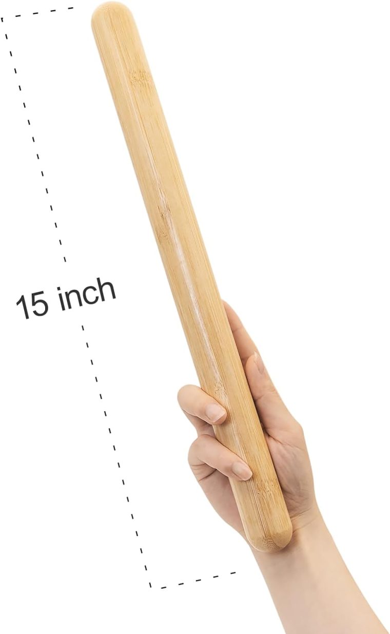Bamboo Massage Stick - Body Shaping Roller, Guasha Massage Tool for Relaxing Muscles - Image 2