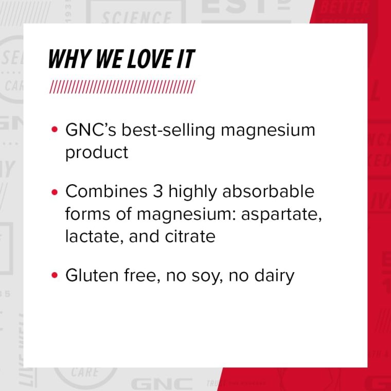 GNC Super Magnesium 400mg Supplement, Supports Strong Bones and Teeth, Highly Absorbable, 45 Servings - Image 3