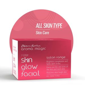 Skin Glow Facial Kit - Multi Use | 7 Steps Skincare Set | Reduces Dark Circles | Gently Removes Dead Skin | Restores Clear & Radiant Skin
