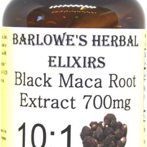 Barlowe's Herbal Elixirs Black Maca | Peruvian Maca Root Extract | 700 mg per Capsule | 60 Veggie Capsules (Vegan, Kosher, Halal) | | Glass Bottle | Third Party Tested