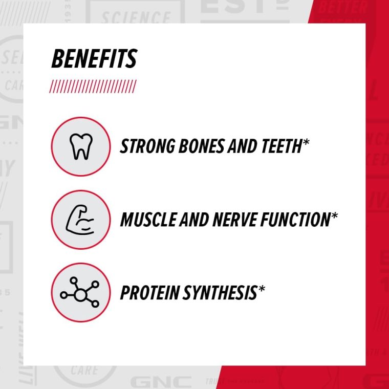 GNC Super Magnesium 400mg Supplement, Supports Strong Bones and Teeth, Highly Absorbable, 45 Servings - Image 4