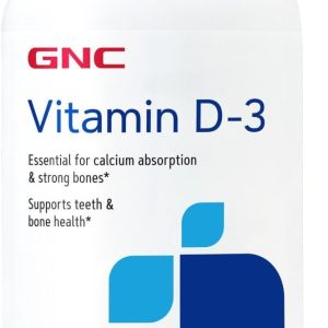 GNC Vitamin D3 50mcg Supplement, Supports Teeth and Bone Health, 180 Servings