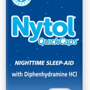 Nytol Quick Caps Nighttime Sleep Aid, Helps You Fall Asleep Fast, 16 Caplets