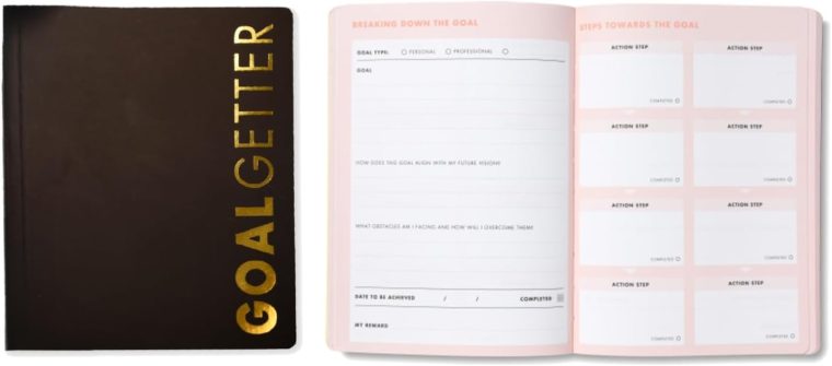 Gartner Studios Guided Journals for Wellness, Goals and Reflection, Assorted Colors with High Shine Gold Foil, Soft Touch Flex Covers, 5.75" x 8", 120 Pages, 3-Pack - Image 3