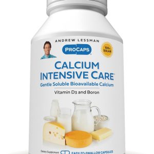 ANDREW LESSMAN Calcium Intensive Care - 180 Capsules - Maintains Healthy Bone and Skeletal Tissues. Vitamin D, Boron. Ultra-Fine, Highly Absorbable Powder in Easy-to-Swallow Capsule. No Additives.