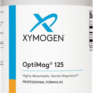 XYMOGEN OptiMag 125 - Magnesium Supplement with Di-Magnesium Malate & Glycinate Lysinate to Support Nerve, Muscle, Bone Health + Heart Health (240 Capsules)