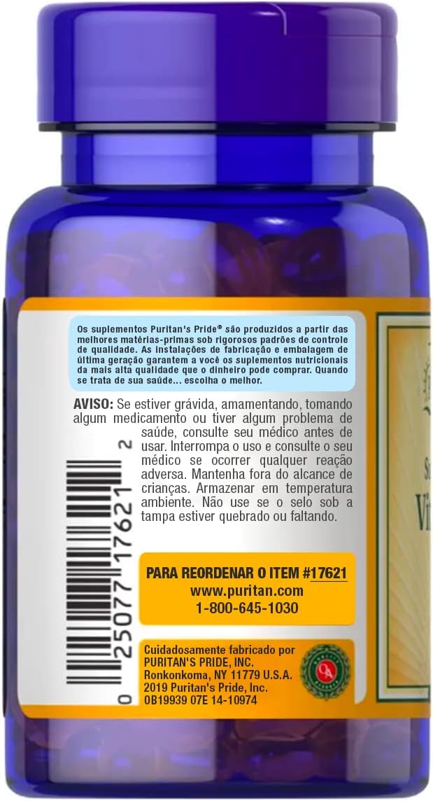 Puritan's Pride Vitamin D3 2000 IU-100 Softgels - Image 3