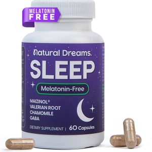 Univera Natural Dreams Melatonin-Free, Gentle Sleep Support, Natural Sleep, Maizinol, Valerian Root, Chamomile Flower, GABA, Magnesium - 60 Capsules