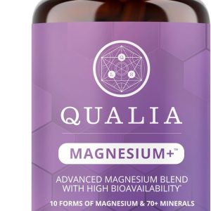 Qualia Magnesium+ | Doctor-Formulated. Premium Formula | High Bioavailability | 10 Forms of Magnesium & 70+ Minerals | Relaxed Mood, restful Sleep, & Exercise Recovery