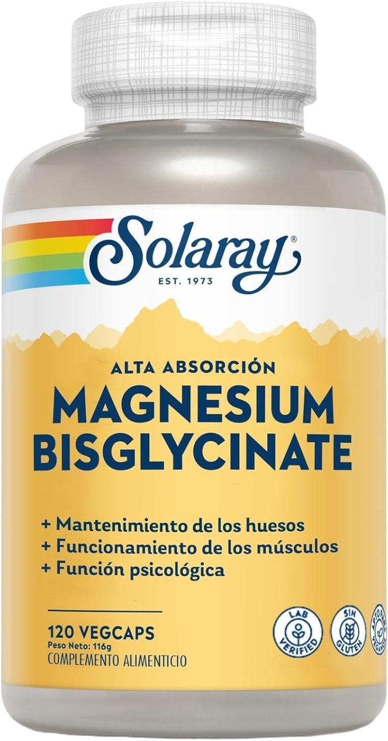 SOLARAY Magnesium Glycinate Capsules, Chelated Magnesium Bisglycinate w/BioPerine, Higher Absorption Magnesium Supplement - Bones, Muscles, Heart Support, Vegan (30 Servings, 120 VegCaps) - Image 4