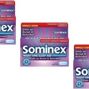 Sominex Nighttime Sleep-Aid Caplets, Maximum Strength, 16 ea (Pack of 3)