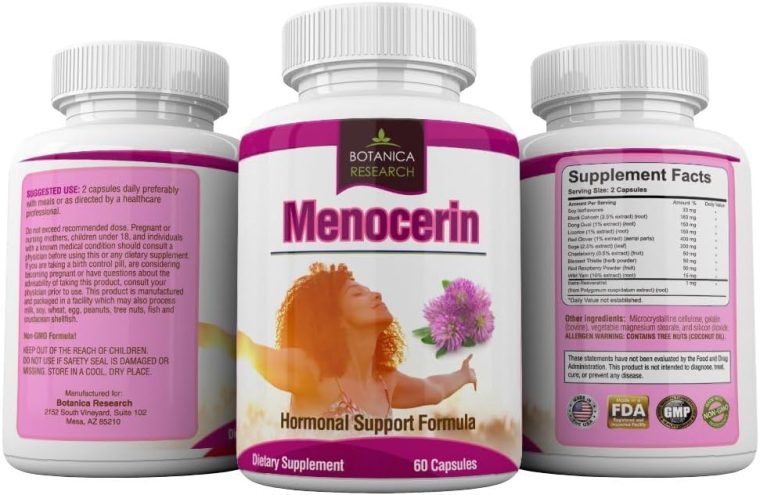 Menopause Relief Support For Hot Flashes Nights Sweats Hormonal Balance Support Supplement For Women Estrogen Wild Yam Black Cohosh Vitamins Lorice Root Herb Red Clover Extract Chasteberry Pills - Image 4