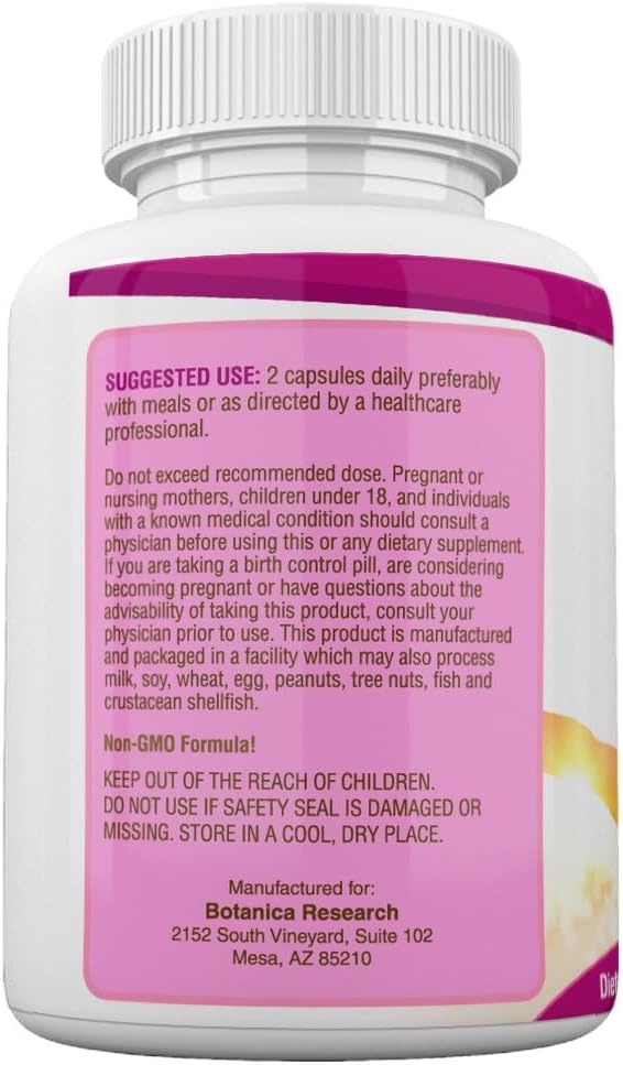 Menopause Relief Support For Hot Flashes Nights Sweats Hormonal Balance Support Supplement For Women Estrogen Wild Yam Black Cohosh Vitamins Lorice Root Herb Red Clover Extract Chasteberry Pills - Image 6