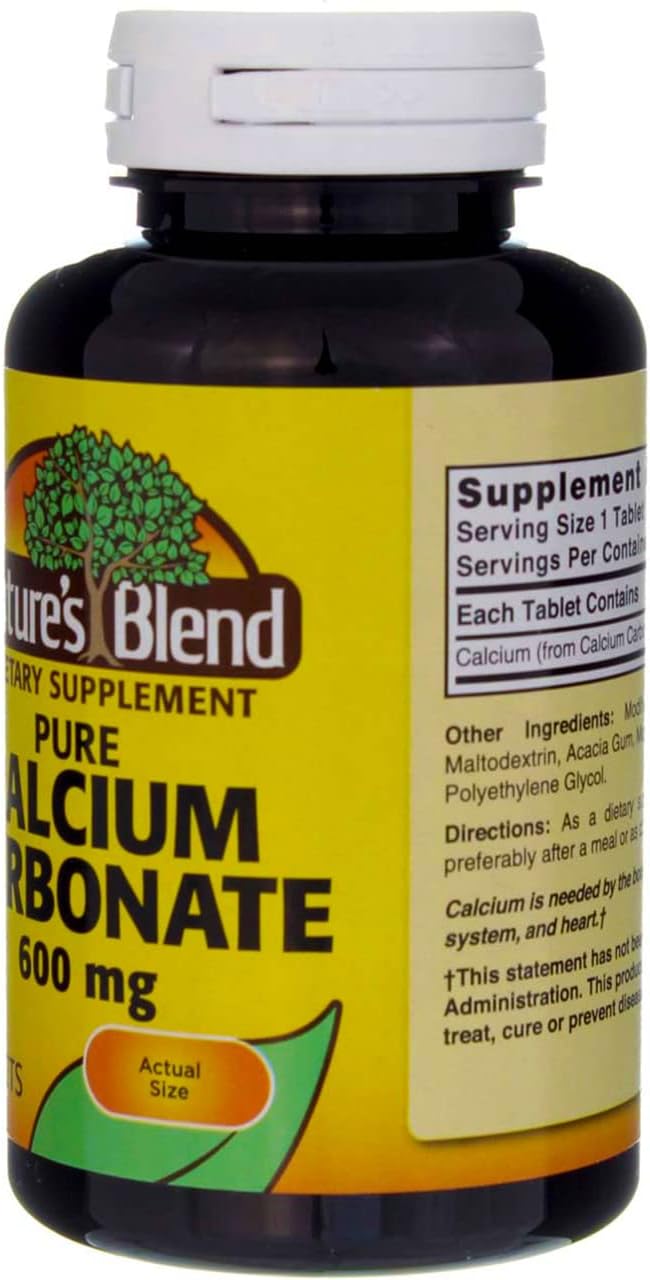 Nature`s Blend Calcium Carbonate 600mg Tablets 100 ct (pack of 2) - Image 5