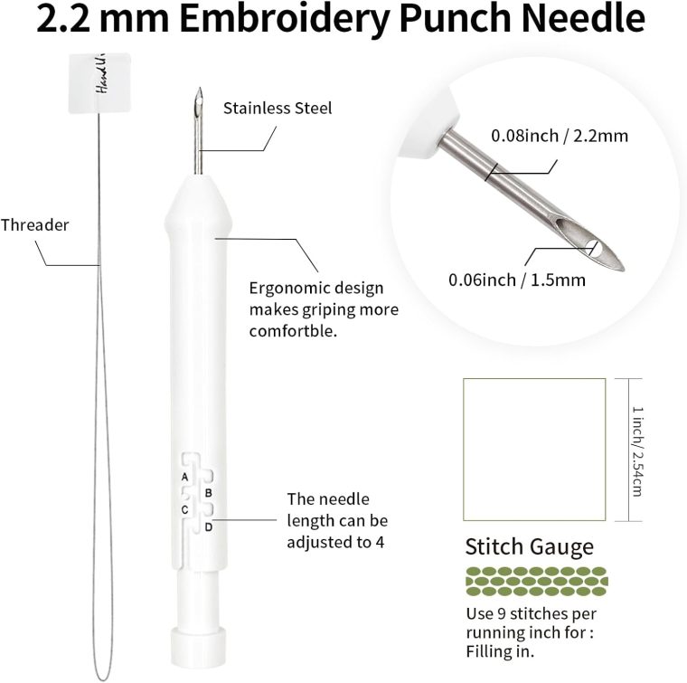 HAND U JOURNEY Car Vent Clip Embroidery Punch Needle Kit - DIY Needlework Set for Creative Car Decor with Aromatherapy Pads and Plastic Stand - Image 4