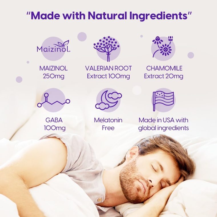 Univera Natural Dreams Melatonin-Free, Gentle Sleep Support, Natural Sleep, Maizinol, Valerian Root, Chamomile Flower, GABA, Magnesium - 60 Capsules - Image 4