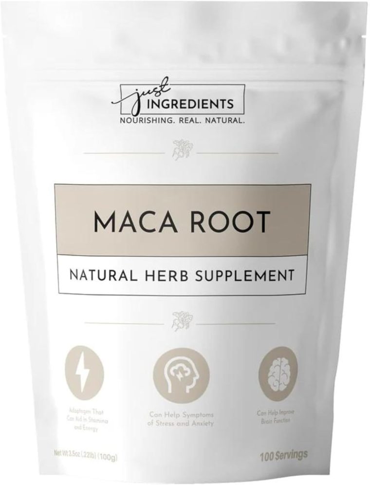 JUST INGREDIENTS Organic Maca Root Powder | 100 Servings | 100% Organic & Vegan Superfood | Supports Natural Wellness and Hormonal Balance | No Artificial Additives