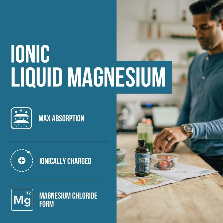 Liquid Magnesium | 8 oz - Ionic Magnesium Chloride, Highest & Fastest Absorption - Calm Mood, Sleep, Muscle Cramps & Spasms, Natural Laxative – Vegan, Glass Bottle (96 Servings) - Image 2