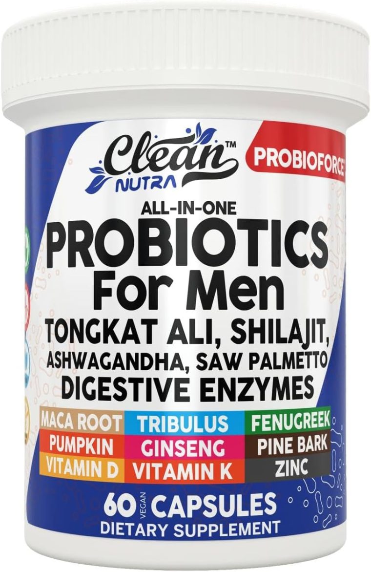 Clean Nutra Probiotics for Men | Tongkat Ali, Saw Palmetto, Tribulus, Ginseng, Ashwagandha, Maca, Pumpkin, Gingko Biloba, Pine Bark, Fenugreek, Shilajit, Zinc - Mens Probiotic 60 Capsules - Image 9
