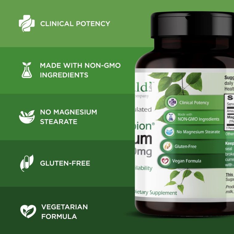 Emerald Labs Magnesium 400mg - Bone & Sleep Support with Albion Magnesium* - Vegan Friendly - 120 Vegetable Capsules (30-Day Supply) - Image 4