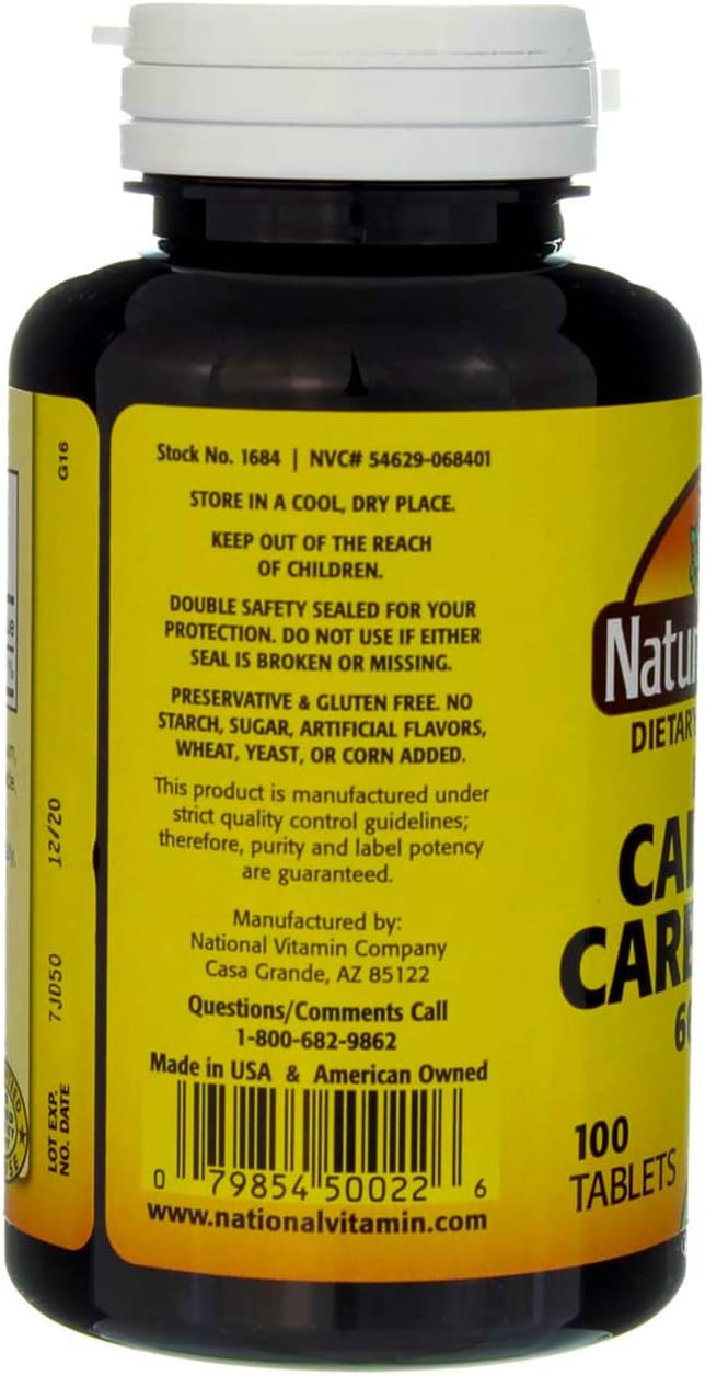 Nature`s Blend Calcium Carbonate 600mg Tablets 100 ct (pack of 2) - Image 2