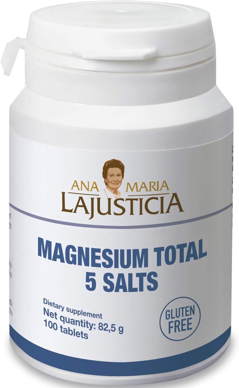 ANA Maria LAJUSTICIA Magnesium Total 5 Salts 100 Tablets, Supports Energy Metabolism, Normal Protein Synthesis, Psychological Function.