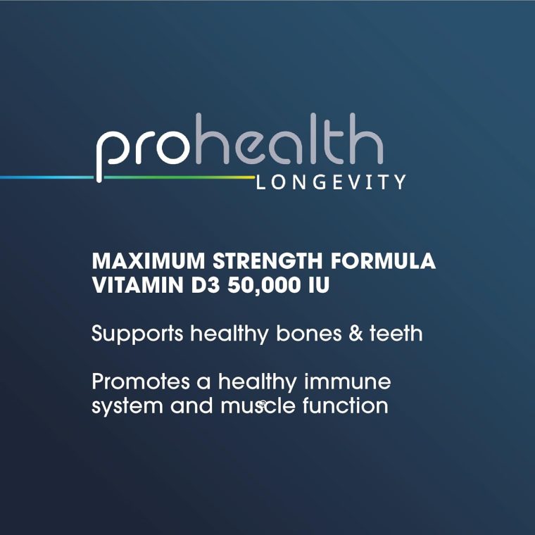 ProHealth Vitamin D3 50,000 (50,000 IU, 50 softgels) Helps Boost and Support Healthy Bones and The Immune System | Gluten Free - Image 4