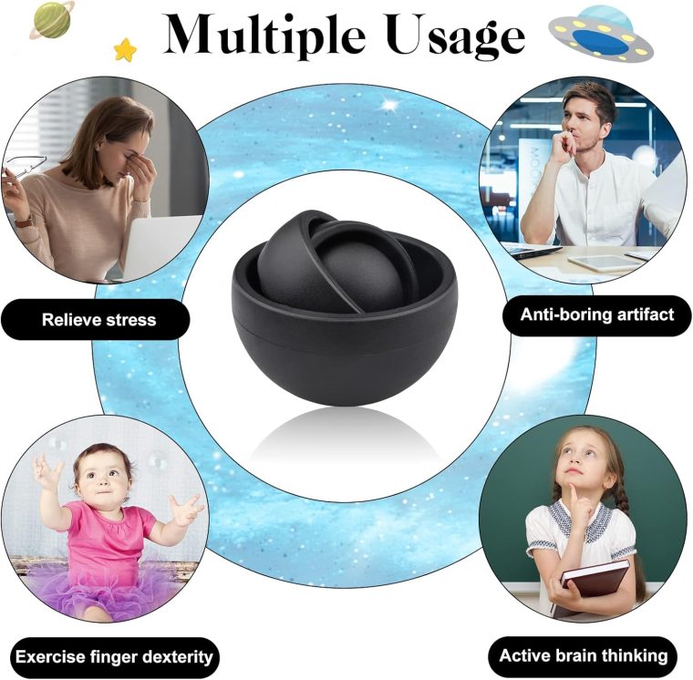 Fidget Toys for Adults, Autism Sensory Toys for Autistic Children Kids 8-12, Gift Ideas Desk Toy ADHD Stress Relief Fidget Spinner Party Favors Cool Gadgets for Men Boys - Image 3