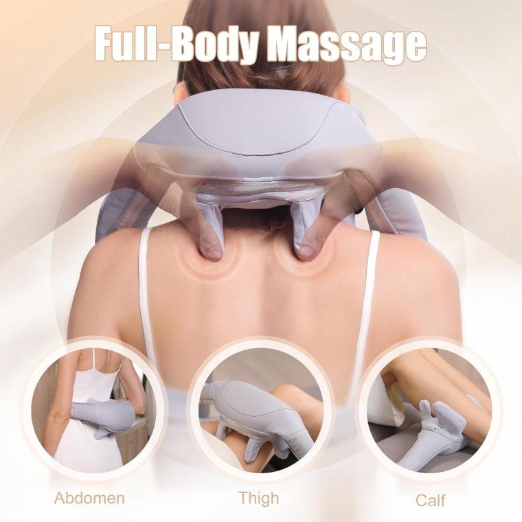 Electric Shiatsu Back and Neck Massager, Cordless Shoulder Massager with Heat, Deep Tissue 3D Kneading Massage Pillow for Shoulder, Leg, Body Muscle Pain Relief, Gifts for Men Women - Image 6