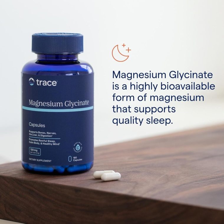 Trace Minerals Magnesium Glycinate 120mg - Bone Strength & Muscle Support - Magnesium Supplement to Aid Healthy Sleep Patterns & Relaxation - Support Nerve Function - 180 Capsules (180 Servings) - Image 3