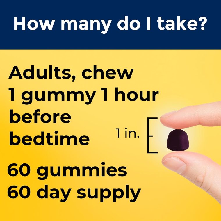 Nature Made Time Release Melatonin 3mg Gummies, 100% Drug Free Sleep Aid for Adults, 60 Melatonin Gummies, 60 Day Supply - Image 5
