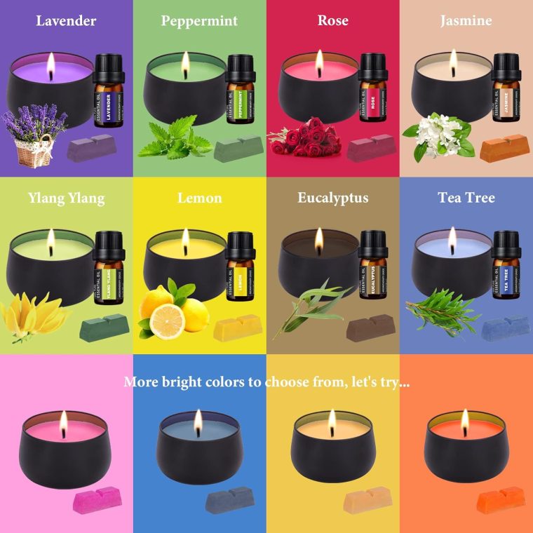 SAEUYVB Candle Making Kit for Adults with Hot Plate, DIY Starter Soy Candle Making Supplies/Kit - Perfect as Home Decorations（Black） - Image 4
