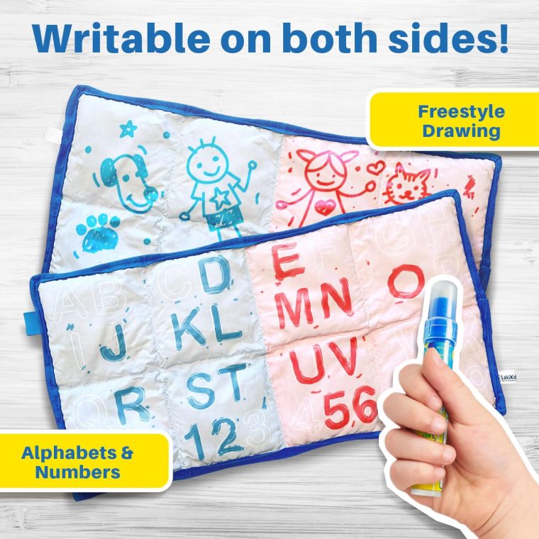 LakiKid Writable Weighted Lap Pad for Kids – 3lbs Writable Lap Heavy Blanket for Classroom, Travel, Calming & Relaxation, Weighted Blanket for Adults & Kids to Support Focus & Sensory Learning - Image 3