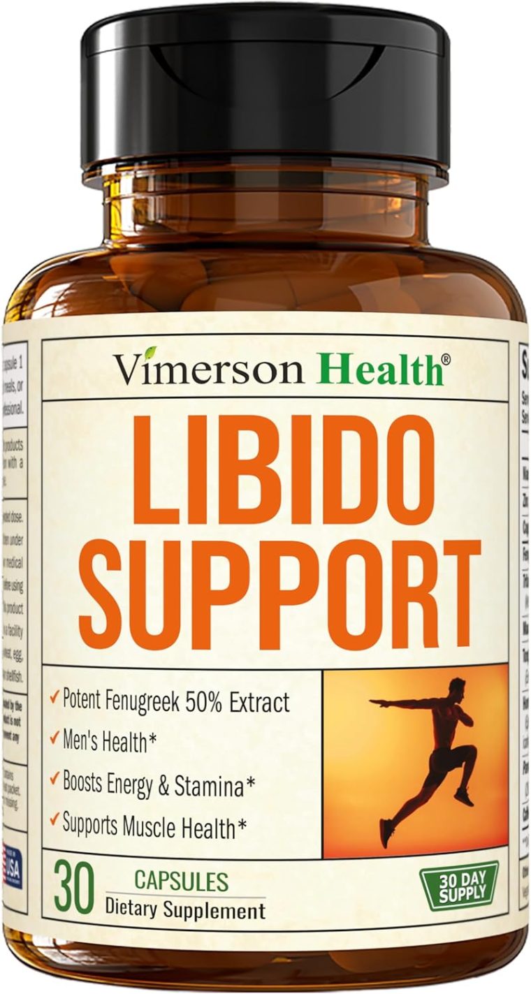 Testosterone Supplement for Men – Libido Support: Maca Root, Fenugreek, Tongkat Ali, Horny Goat Weed & Tribulus | Muscle Builder for Men | Energy, Drive & Strength | Workout Supplements – 30 Capsules