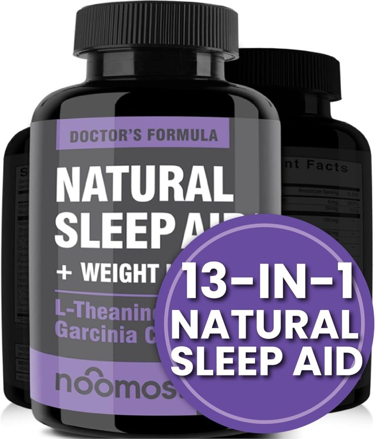 Natural Sleep Aid Supplements with Magnesium,L theanine & Garcinia | Sleep Pills for deep & Restful Sleep for Adults | Non-Habit-Forming | Helps Fall Asleep Fast Stay Asleep Longer | 60 Tabs