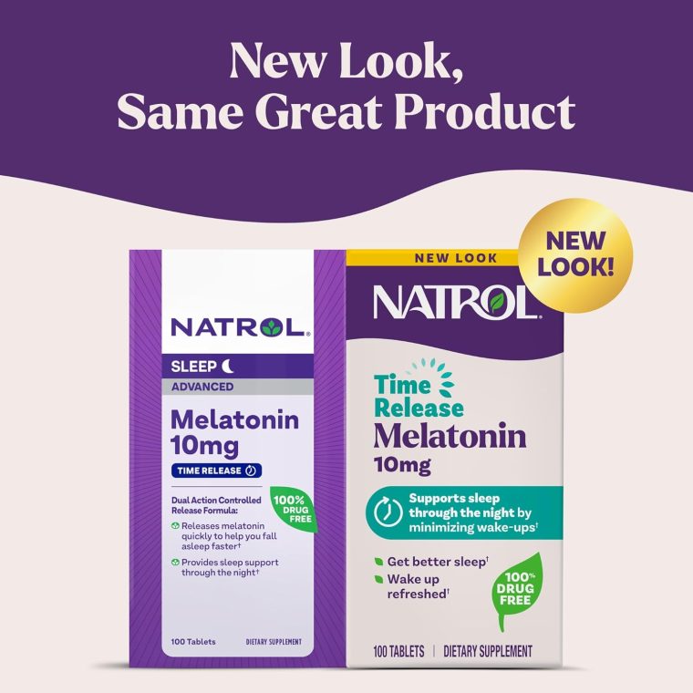 Natrol Melatonin 10mg Tablets, Advanced Sleep Dietary Supplement for Restful Sleep, 100 Melatonin Time Release Tablets, 100 Servings - Image 2
