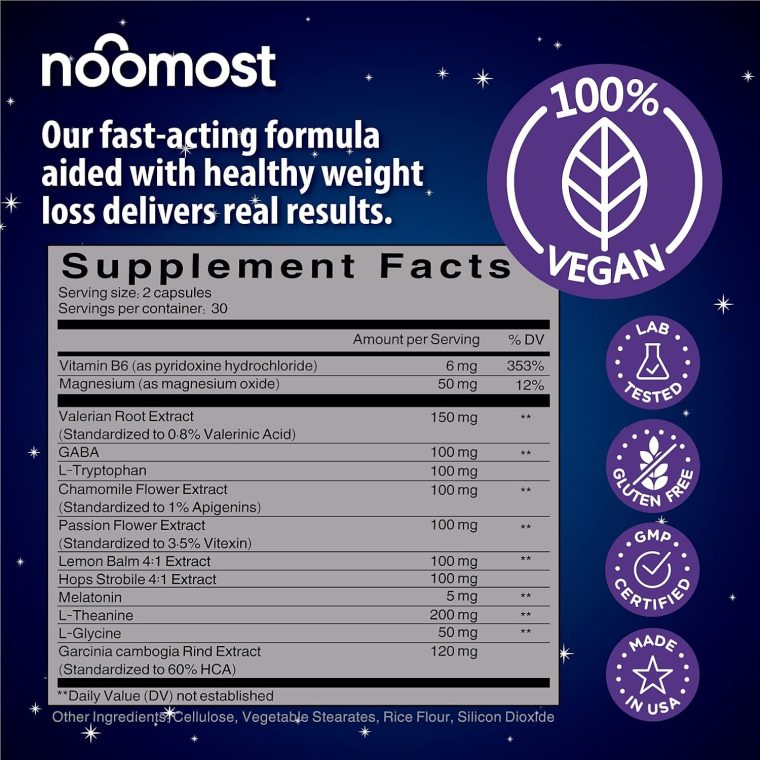 Natural Sleep Aid Supplements with Magnesium,L theanine & Garcinia | Sleep Pills for deep & Restful Sleep for Adults | Non-Habit-Forming | Helps Fall Asleep Fast Stay Asleep Longer | 60 Tabs - Image 2