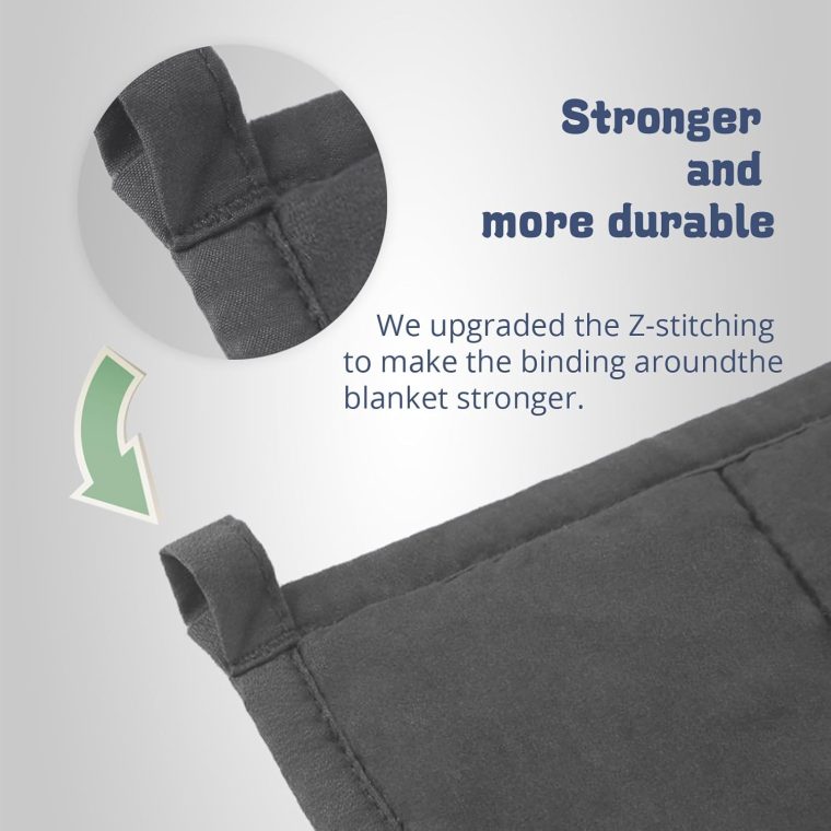 Aimon Weighted Blanket 3Lb, Dark Grey, Washable Breathable Weighted Blanket for Outdoors, Small Size, Soft and Calm with Glass Beads (20"*30", 3Lbs) - Image 2